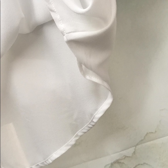 Naked Zebra Boho Chic Surplice Draped Chiffon Long Sleeve Blouse - Picture 6 of 9